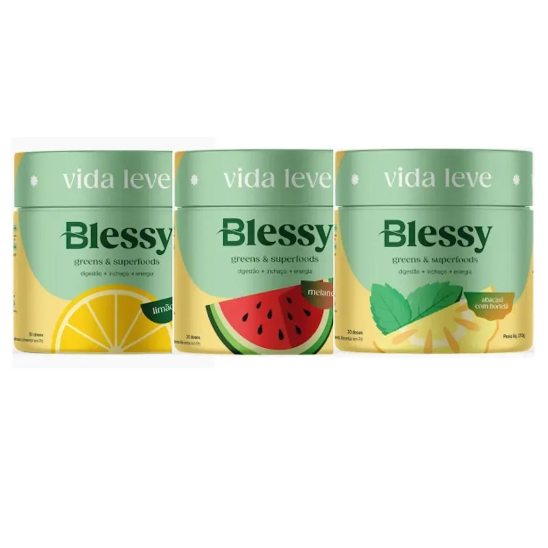 Blessy Greens - 3 unidades kit completo